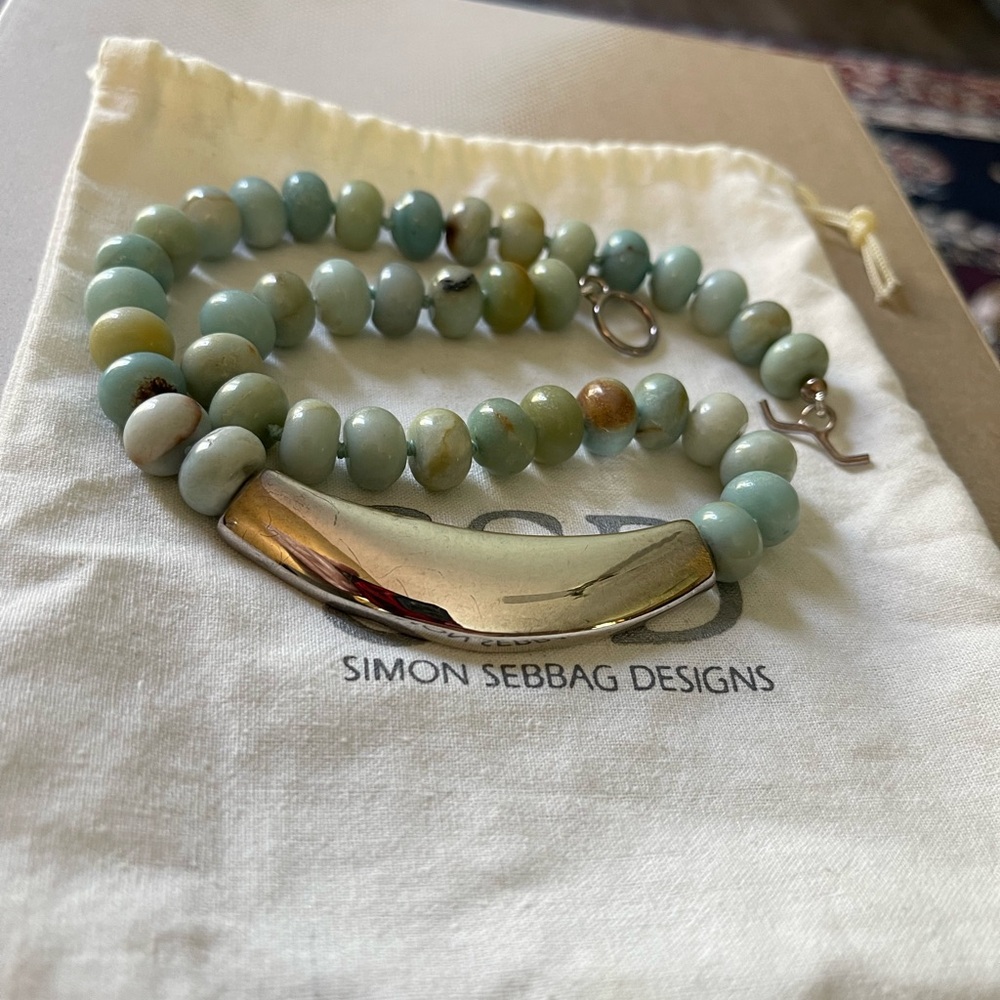 Simon Sebbag Beaded 925 Sterling Silver Pendant Necklace